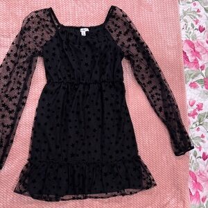 Elegant Black Starry Kids Dress